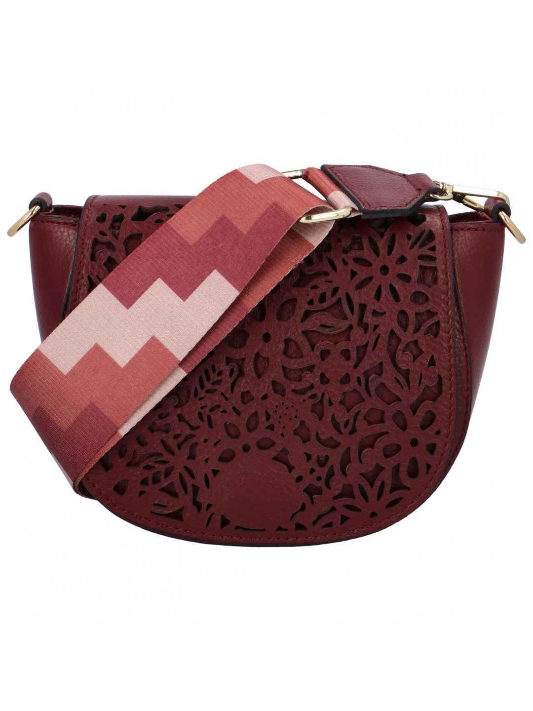 Dámská kožená crossbody taška Aldome vínová